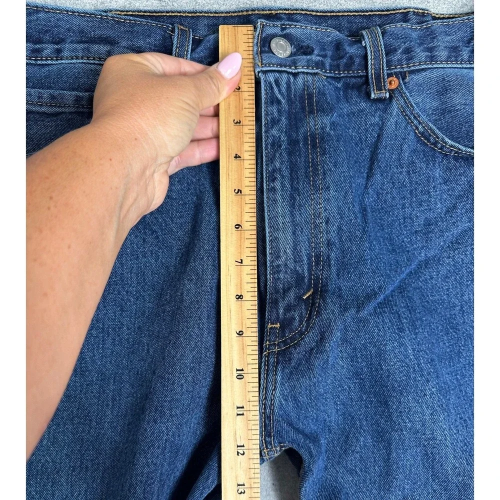 Levis 505 Regular Fit Jeans Mens 38x32 (36x31) Blue Straight Leg Denim Darkwash